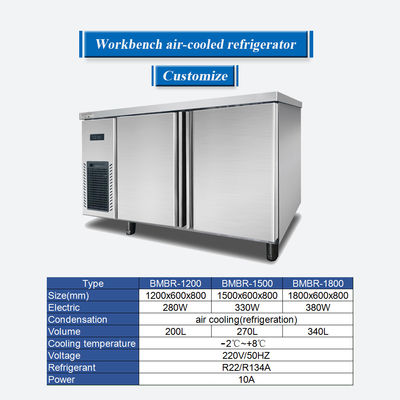 Personnaliser le type de barre de travail équipement de réfrigérateur refroidi à l' air sous-table réfrigérateur / refroidisseur de bureau / sous-bar refrigérateur