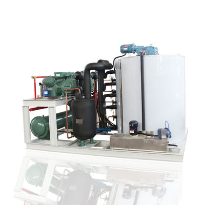Bon prix 10T/24H Système automatique de stockage de glace Machines de fabrication de glace en flocons Industrie commerciale pour le refroidissement des fruits de mer/frais/béton en ligne