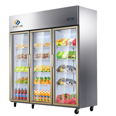 Congélateur vertical commercial d'acier inoxydable de restaurant 1350L