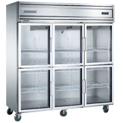Congélateur vertical commercial d'acier inoxydable de restaurant 1350L