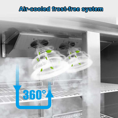 congélateur de réfrigérateur de table de travail de la cuisine 780L avec quatre portes