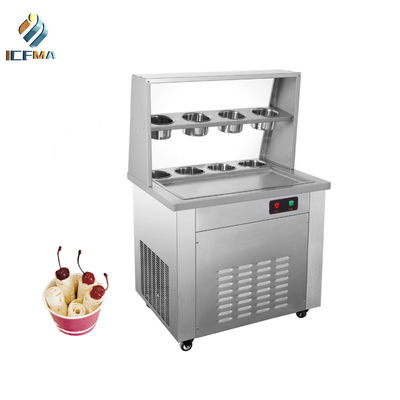 acheter Doubles casseroles de machine commerciale de Fried Ice Cream Roll Maker online manufacture