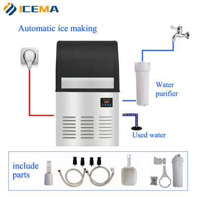 machine commerciale de glaçon 60kg/24H automatique pour la maison/restaurant/magasin/potable/barre