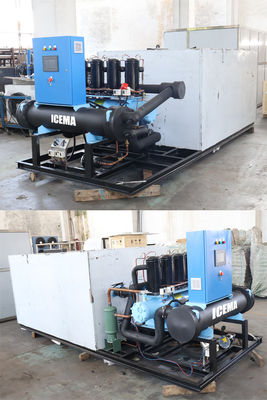 500 kg/jour-50 tonnes/jour Machine automatique de glaçage à bloc de saumure avec condensation refroidie à l'air