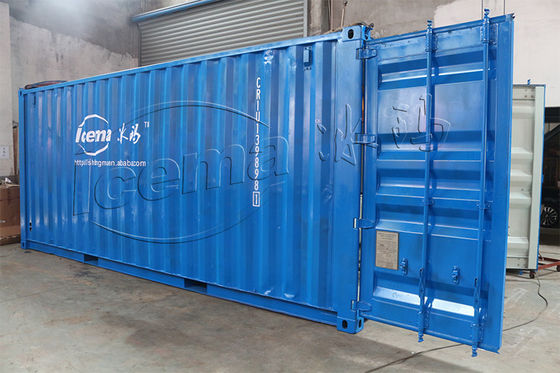 Immeuble de glaçage en bloc en conteneurs à refroidissement direct ICEMA Emerson 3 tonnes