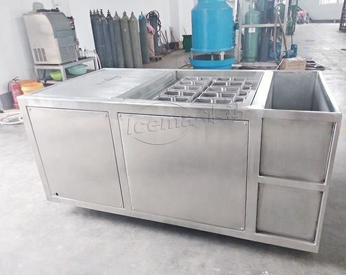 Mini usine de glace 1 tonne Compact Bloc de glace machine avec des composants électriques Schneider