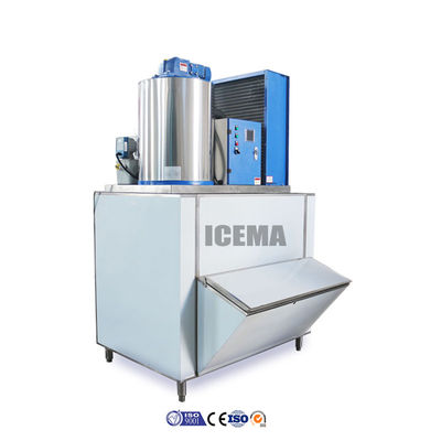 Bon prix Commercial ICEMA 1T machine à glace industrielle à flocons avec une capacité de réfrigération de 2,1 kW en ligne