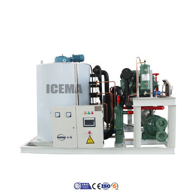 6500 KG Voltage 380V / 3P / 50HZ Machine à flocons de glace pour la pêche des fruits de mer à la foire commerciale de mars