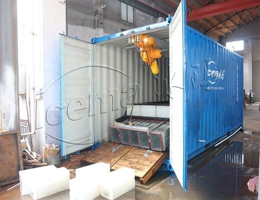 RefComp Compresseur 31.25KW 8T Container Bloc de glace machine amovible pour le port et le quai