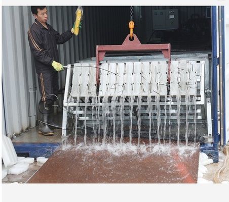 6400*2250*2500 Container Block Ice Machine avec autre capacité de stockage de glace dans les ports et les quais