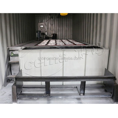 6400*2250*2500 Container Block Ice Machine avec autre capacité de stockage de glace dans les ports et les quais