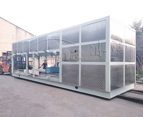 10T/24H machine à glace industrielle avec refroidissement direct et réfrigérant R404A/R22