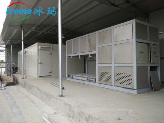 10T/24H machine à glace industrielle avec refroidissement direct et réfrigérant R404A/R22