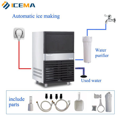 Cube de glace pour les bars, les cafés et les cafés machine à glace à granulés commerciale de 60 kg par jour