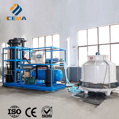 Machine de fabrication de glace à tubes ICEMA Production quotidienne personnalisable 1T-30T Convient pour la vente de glaces Barres de glace Les hôtels peuvent être fournis avec machine d'emballage Sacs de glace