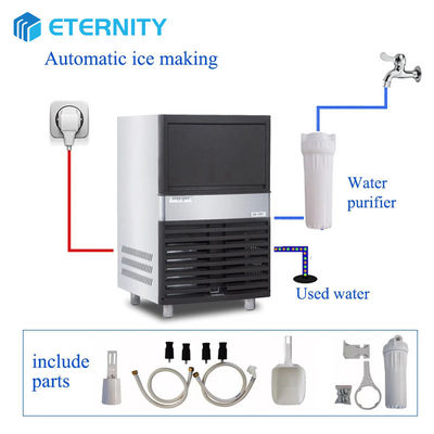 acheter La machine à glaçons commerciale en acier inoxydable Nissan de 50 kg peut être personnalisée en cubes de glace de taille pour une utilisation dans les bars online manufacture