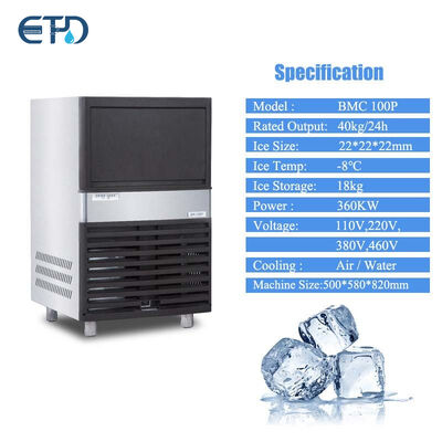 acheter Fabricant de glaçons industriels fiable avec une capacité de fabrication de glace de 40 kg/24h 430*520*800 fabrication en ligne