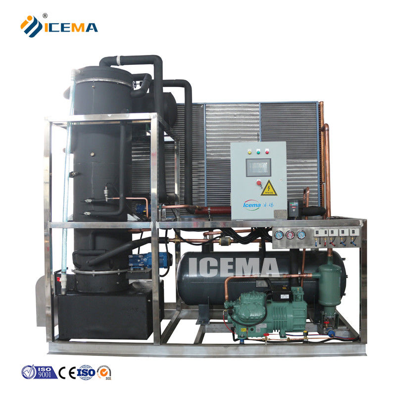 Machine de fabrication de tubes de glace 8T entièrement automatique ICEMA avec capacité de stockage de glace personnalisée