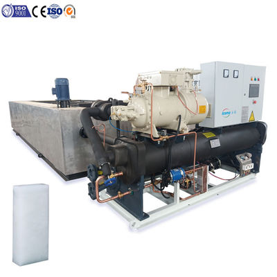 Bon prix Bloc de glace industriel de type saumure de 10 tonnes faisant la machine 380V en ligne