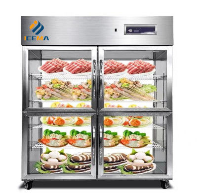 Bon prix congélateur de réfrigérateur de table de travail de la cuisine 780L avec quatre portes en ligne