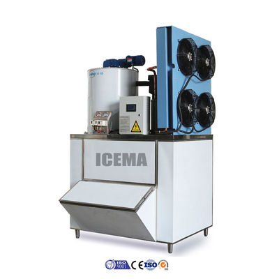 Bon prix 3.6KW Fabricant de flocons de glace portables industriels pour poissons 1T/2T/3T/5T machine à glace en flocons en ligne