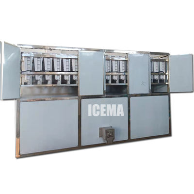 Bon prix 5000 kg/jour Machine industrielle de fabrication de glaçons à glaçons 5 tonnes Capacité avec refroidissement par tube à coque en ligne